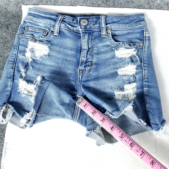American eagle outfltters Women's Hi-Rise Shortie Next Level Stretch sz 0 - Picture 4 of 9